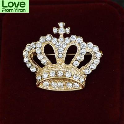 Spilla Corona Strass di Tendenza per Coppie per Donne Spilla Gioielli Accessori Ciondolo Abbigliamento Indossare Regali