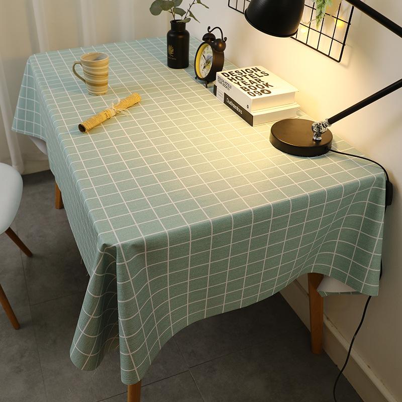 Tablecloth Waterproof and Oil-proof Wash-free Desk Rectangular Dining Table Tablecloth Coffee Table PVC Table Mat