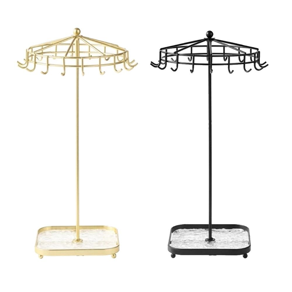 Metal Storage Rack with Base Necklace Organizer Holder Multi-purpose Storage Tray  Shelf