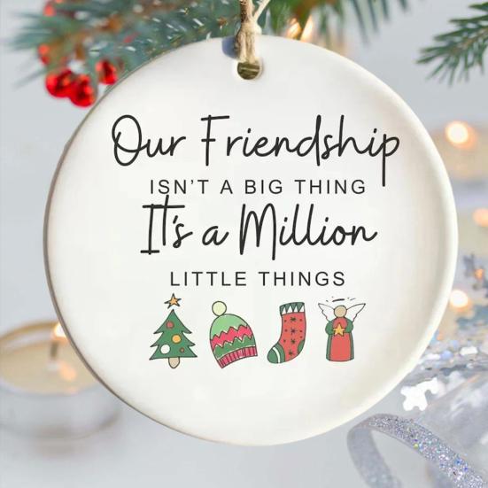 Neighbors Christmas Ornament Thank You Gift for Good Neighbors Welcome to The Neighborhood Holiday Ceramic Tree Ornament