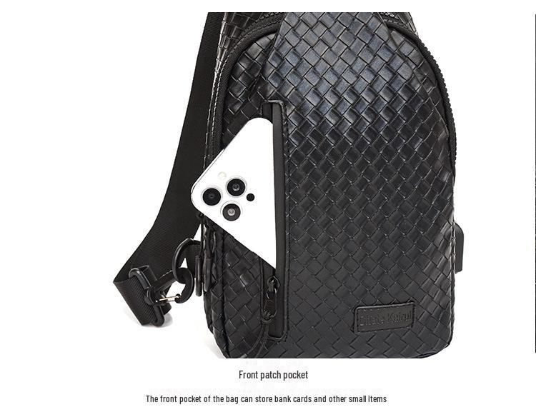 2024 Men's Large Capacity Korean Casual Messenger Bag with USB - Multifunctional Business Shoulder Bag