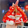 Cartoon Cute Santa Keychain Pendant Car Key Chain Schoolbag Pendant Christmas Gift