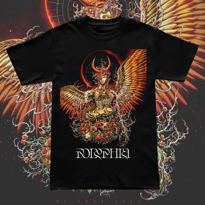 POLYPHIA Band T-Shirt Men's Summer Street Crew Neck Short Sleeve Cotton Comfortable Loose Harajuku Men's and Women's Clothing