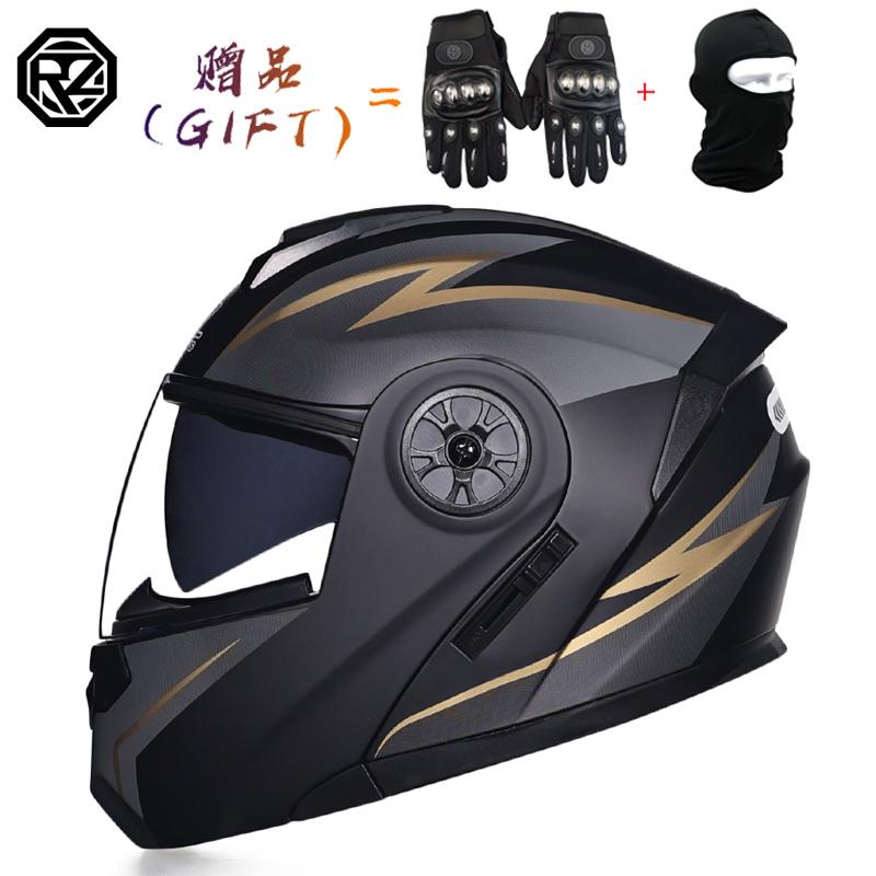 Latest DOT Approved Safety Modular Flip Motorcycle Helmet Racing Dual Lens Helmet Interior Visor