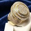 1 Fashionable Multifunctional Accessory, Trendy Hip-hop Synthetic Zircon Ring, Creative Fashion Project, Men's and Women's Rings