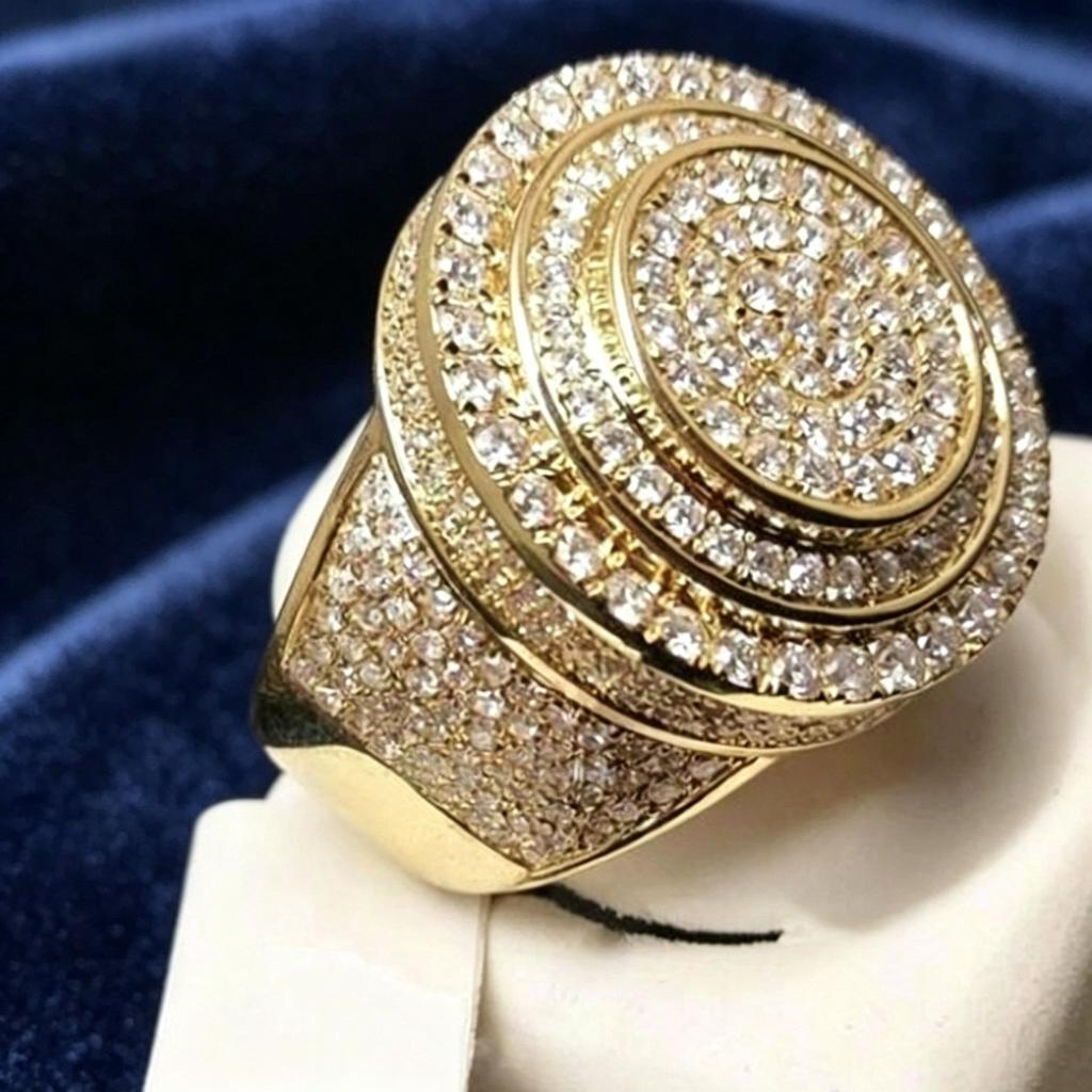 1 Fashionable Multifunctional Accessory, Trendy Hip-hop Synthetic Zircon Ring, Creative Fashion Project, Men's and Women's Rings