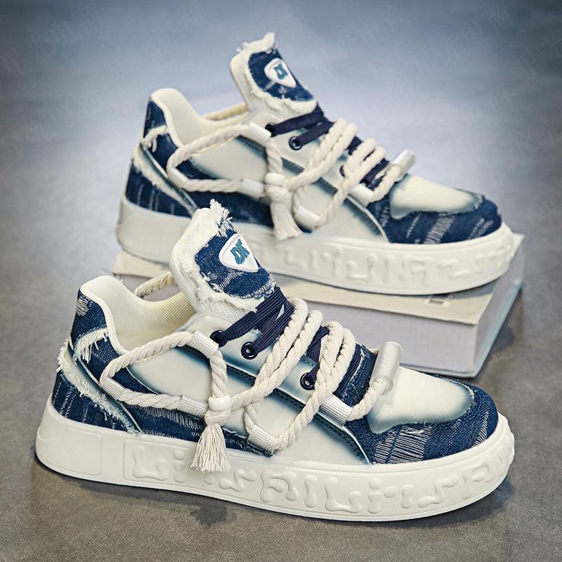 Men's shoes 2025 new thick-soled heightening casual board shoes men's niche design sports trendy shoes versatile little white shoes