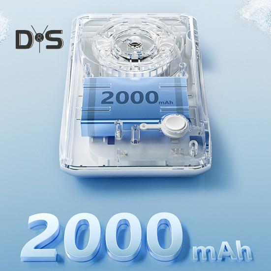 Tragbarer Ventilator für den Außenbereich, starker Luftstrom, drei einstellbare Geschwindigkeiten, geräuscharmer Betrieb, wiederaufladbarer Kühlventilator für den Reisegebrauch