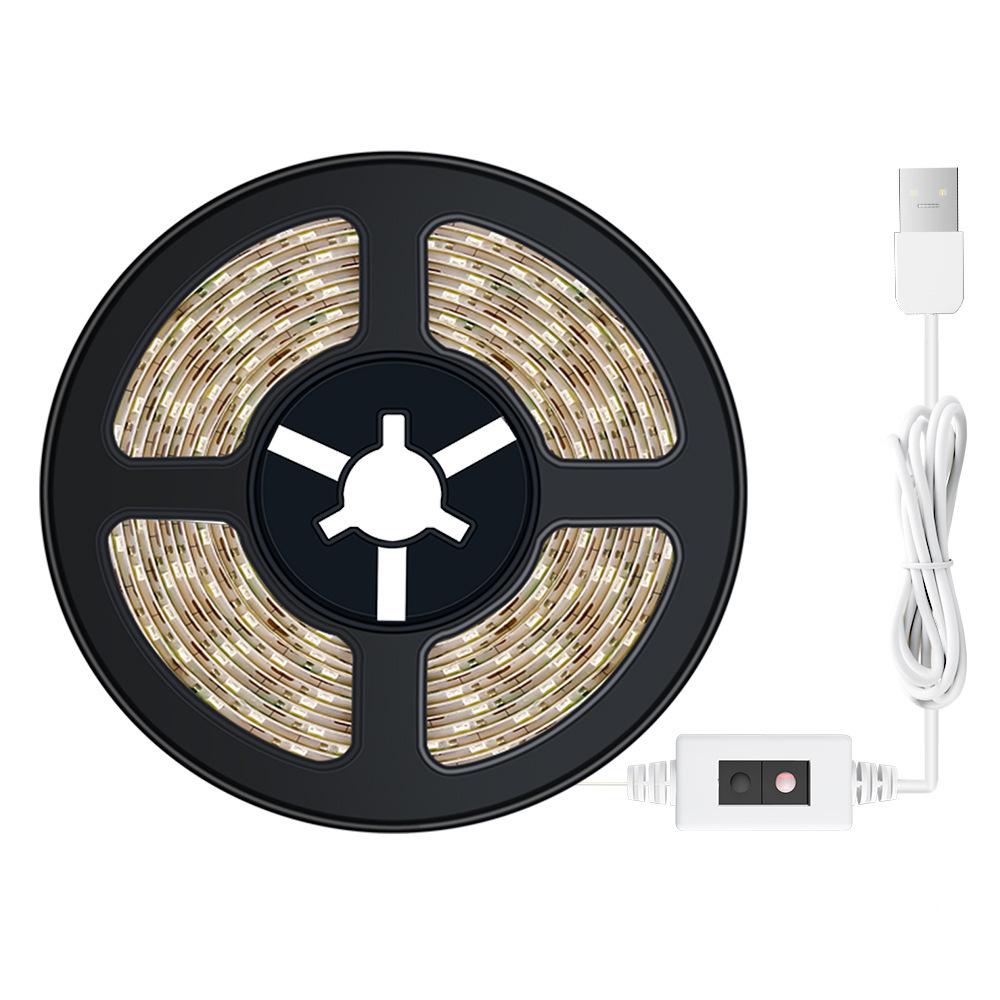 Waterproof USB LED Light Strip with Hand-Sweep Sensor and Adhesive, 5V Monochrome 2835