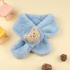 Warm Kids Winter Scarf Thick Plush Scarf Fashion Children Cross Neckerchief  Outdoor