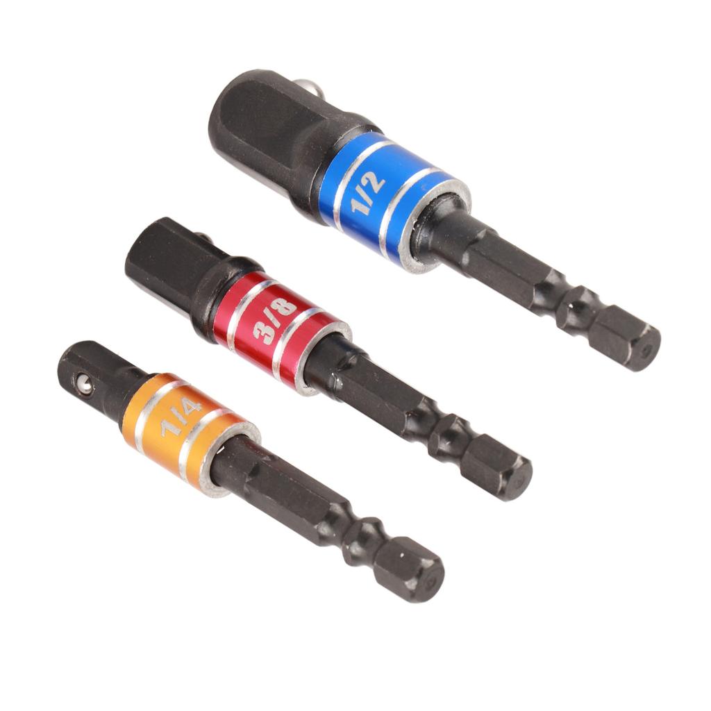 6Pcs Socket Adapter Set Hex Shank Bit Socket Wrench Adapter Extension Set Air Screwdriver Power