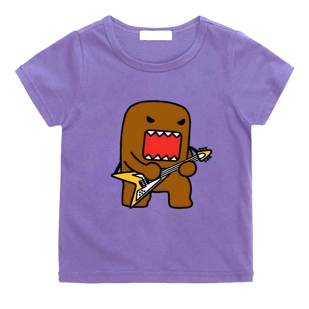 2026Domo Childrens Tshirts Kids Streetwear BoysgirlsTop T Shirt Summer Fashion Unisex Girls Kawaii Round Neck Tshirts Cotton