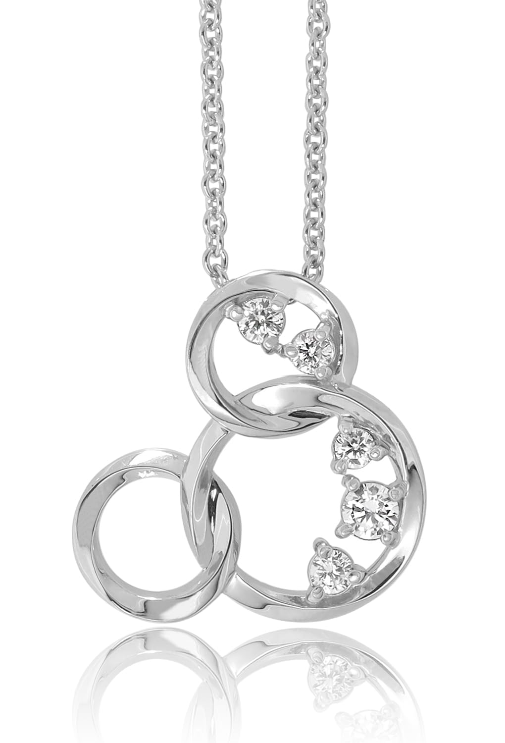 

Special Specifications Mickey Shape Mitsumaru Silver 925 Necklace Pendant Simple Ladies Women Adults Present Official Accessory [Disney] срібний