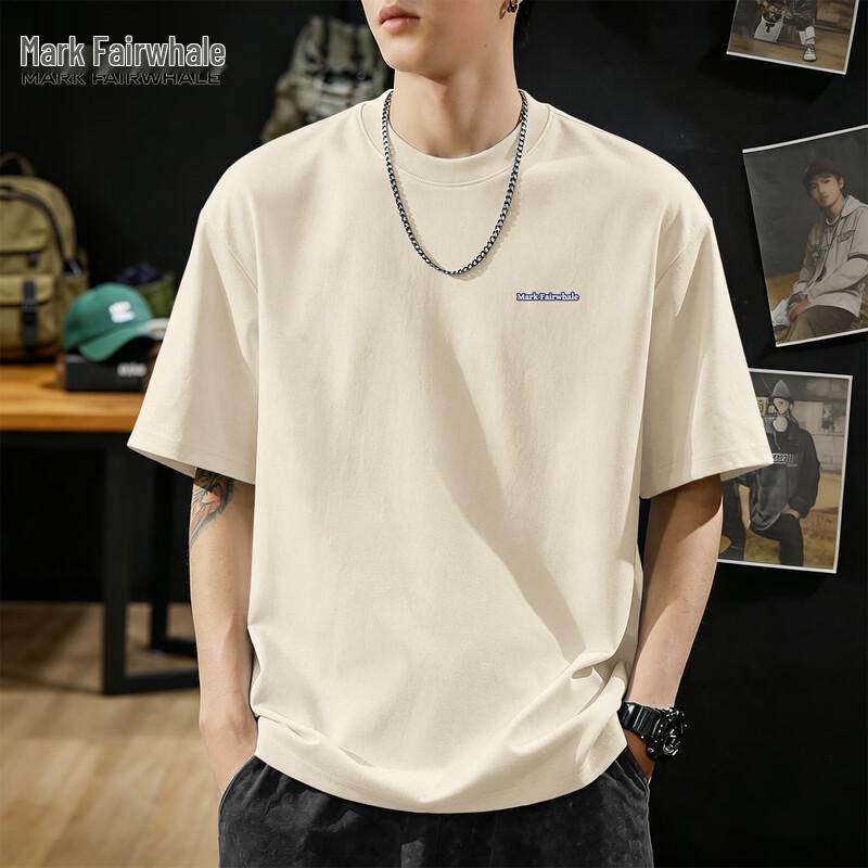 Mark Fairwhale Men s Letter Print Cotton T-Shirt 2XL