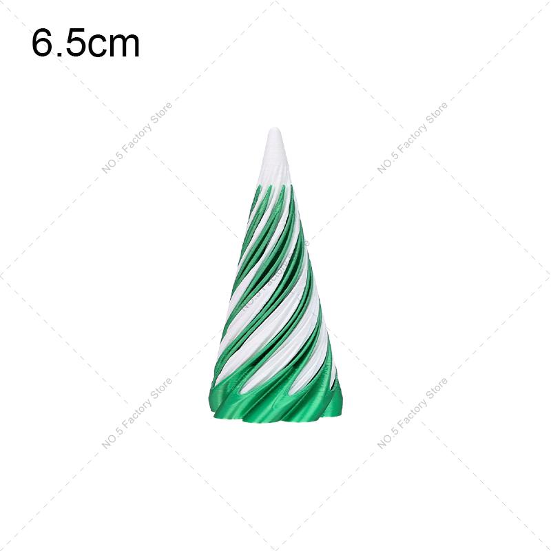 3D Printed Mini Spiral Cone Impossible Pyramid Passthrough Fidget Toy Stress Relief Screw Toys Christmas Tree Desktop Decoration