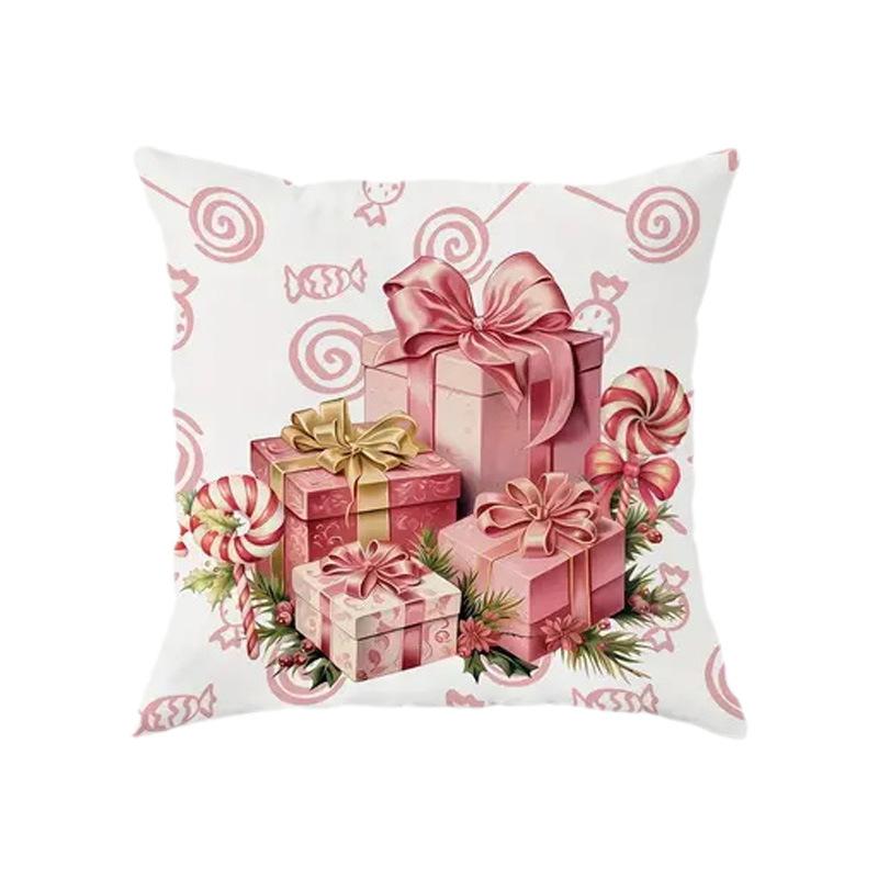 New Product Pink Santa Christmas Pillowcase Home Decoration Living Room Sofa Pillow Bedroom Pillow