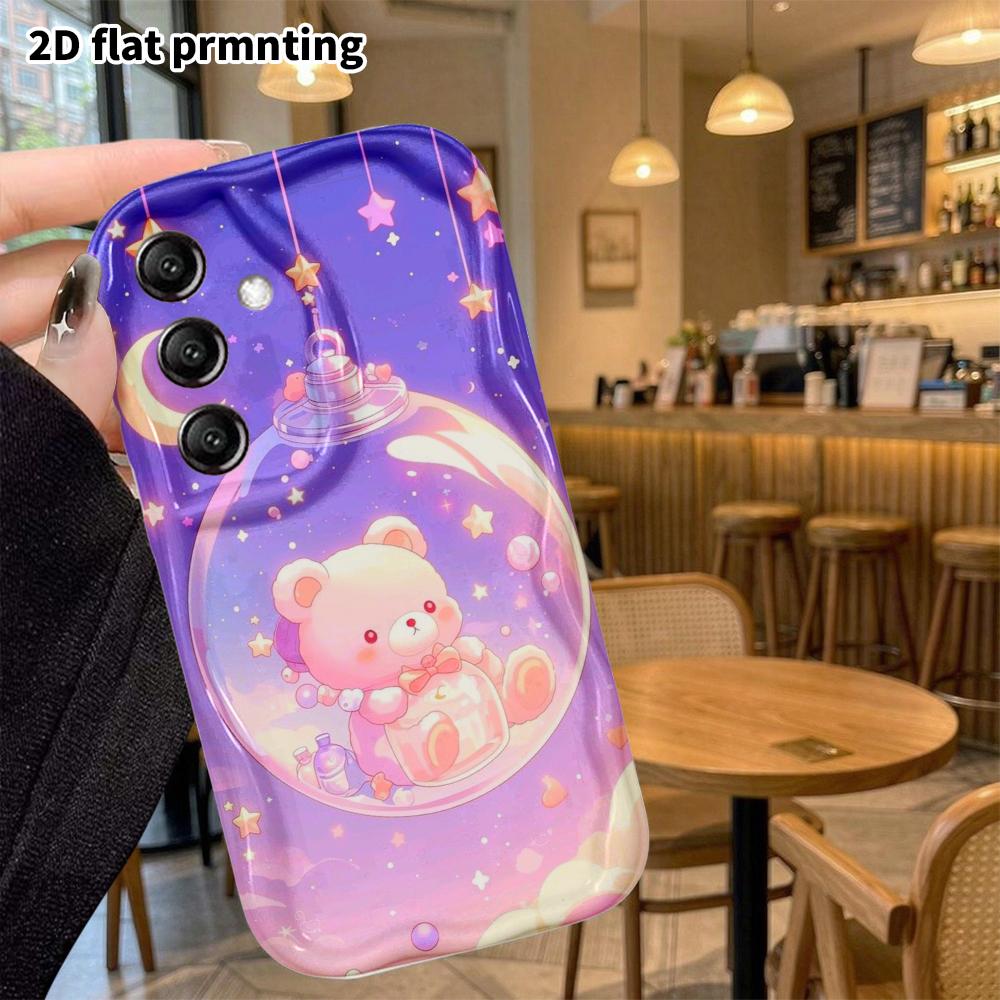 Phone Case: 2D flat, fits Samsung Galaxy A34 A35 M05 M06 S20 S22 S21 FE Plus 5G, magic glass ball bear, perfect Christmas and Halloween holiday gift