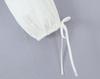 2025 Autumn European & American Style Women's White One-Shoulder Tie-Up Top