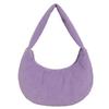 Women Daily Shoulder Bag Large Capacity Corduroy Chic Hobo Bag Solid Color Stylish Underarm Bags Padded Simple Dumpling Bag