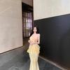 Design Sense Niche Smudge Suspender Dress Women's Summer Vacation Wind Drape A-shaped Skirt French Temperament Long Skirt