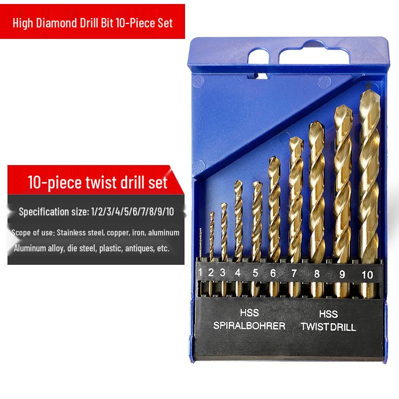 Set di punte da trapano HSS M35 al Cobalto per Legno, Metallo, Acciaio Inossidabile - Alta Durezza