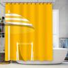 Stilvoller gelber Duschvorhang mit minimalistischem Design - Perfekt für moderne Badezimmer Wasserdicht Langlebig Nicht Transparent
