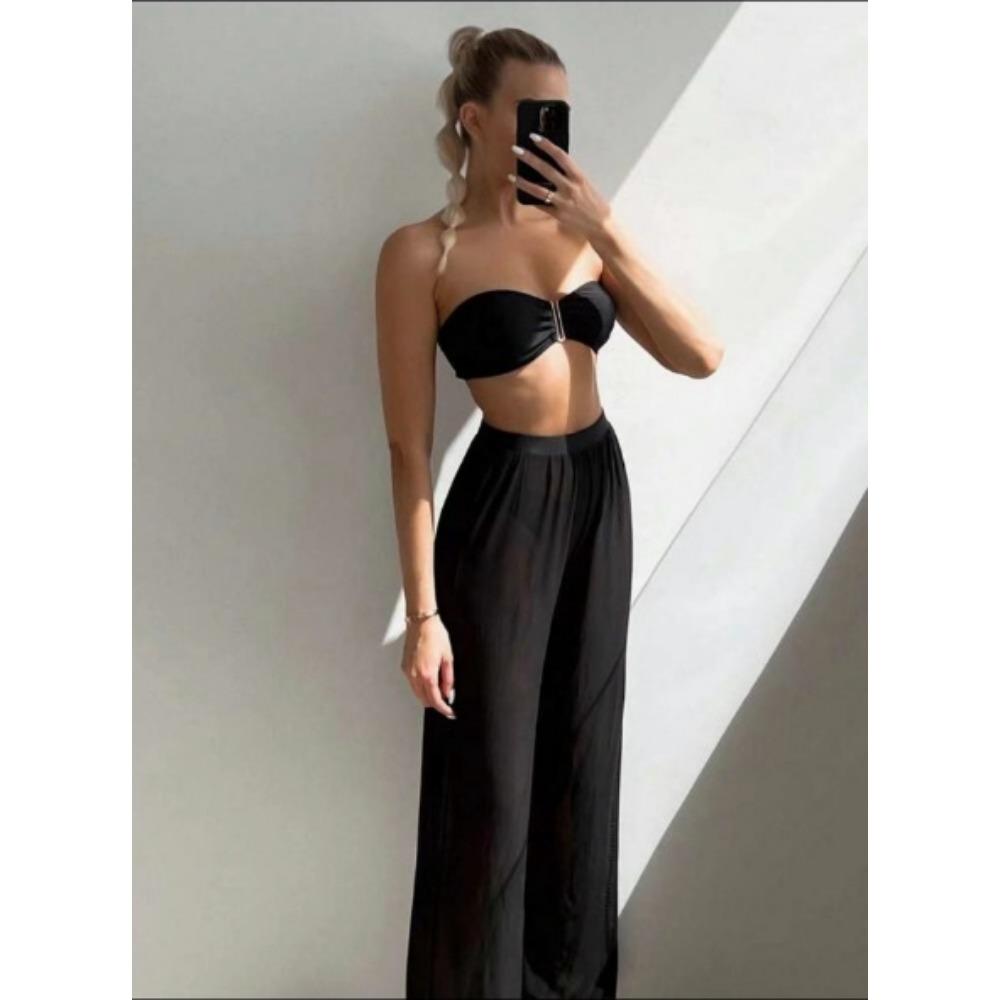 Split Bikini Trousers Three-piece Swimsuit Women's European and American Bikini Swimsuit