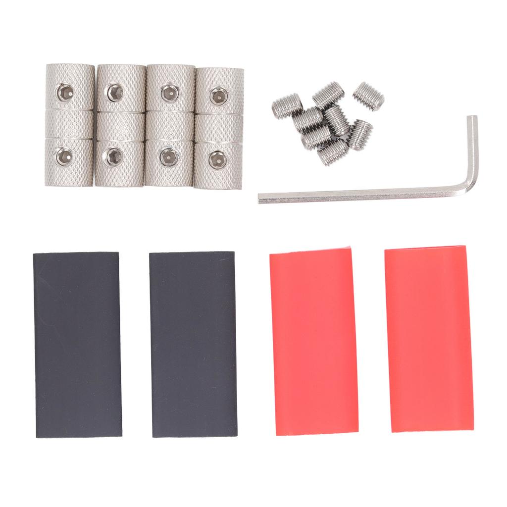 4 Gauge Wire Connectors Kit Brass for Car Audio Splice Battery Cable Butt Connector with Hex Wrench Screws