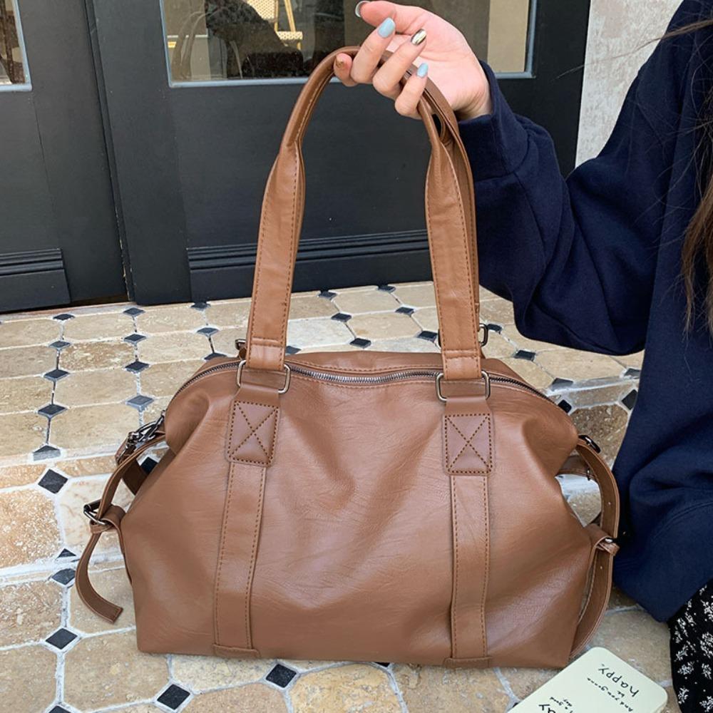 

Large Capacity Nylon Duffle Bag Casual Tote Bag Simple Shoulder Bag Travel Style 3