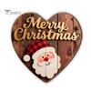 Festive Cartoon Santa Deer Ornaments Christmas Wooden Pendant, Decorative Reindeer/Santa Claus/Gnome Pattern Hanging Sign, Welcome Sign with Childlike