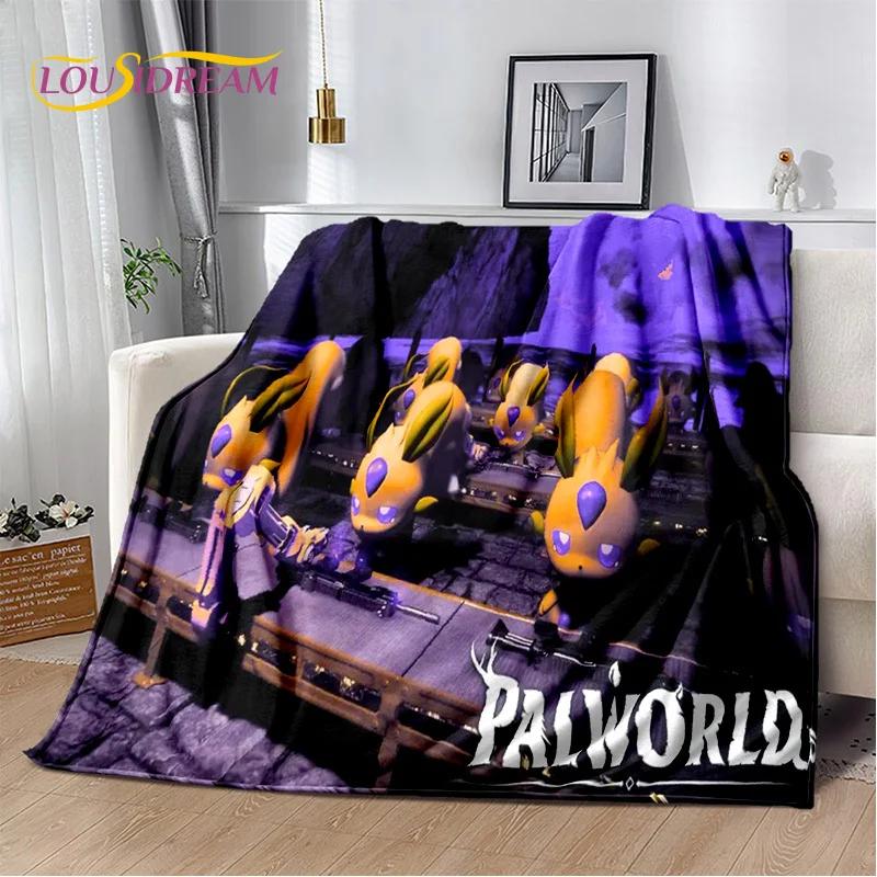 Coperta Palworld Gioco Cartone Animato 3D, Morbida Coperta Plaid per Casa Camera da Letto Letto Divano Picnic Viaggio Ufficio Coperta di Riposo Bambini