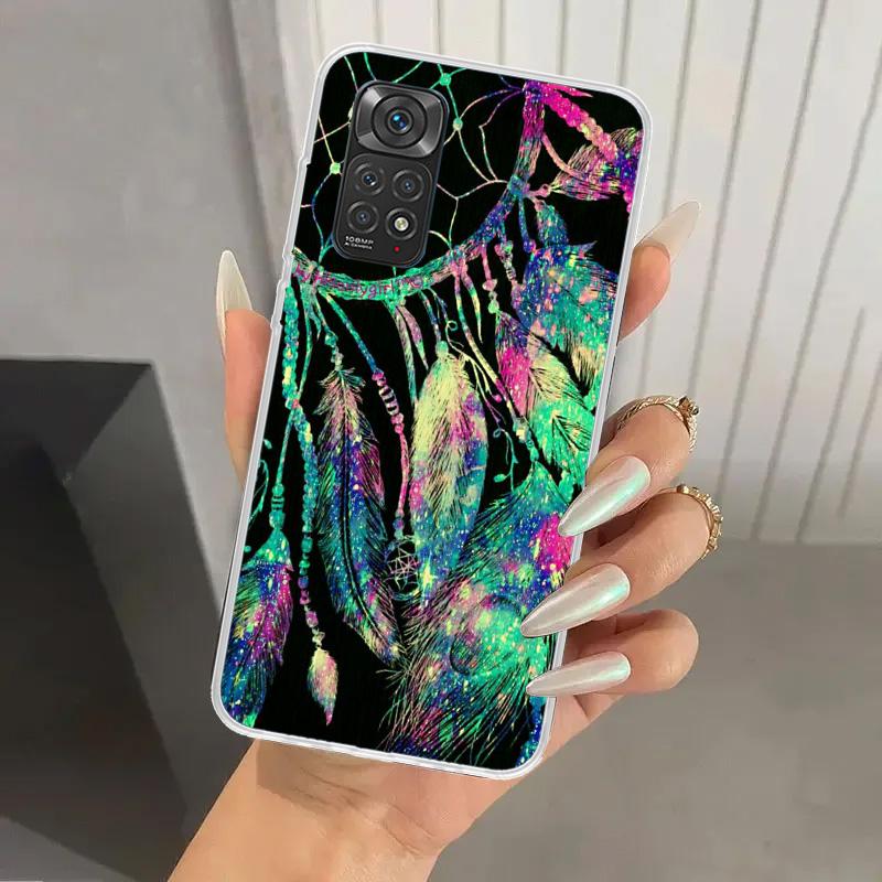 Retro Feather Dreamcatcher Phone Case for Xiaomi Redmi Note 15 14 14S 13 12S 12 Pro 11S 11 Plus 11T 11E 10S Soft Funda Print She