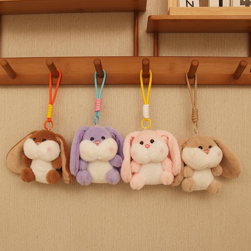 4-inch Creative Cartoon Plush Doll Keychain - Cute Claw Machine Toy & Gift for Girls
