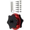 1 Set Red & Black Metal Steering Wheel Quick Release Hub Adapter