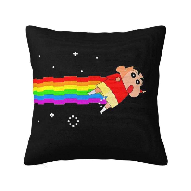 Custom Crayons Shins Chans Cartoon Pillow Case 40x40cm Anime Manga Luxury Cushion Cover Square Pillowcase