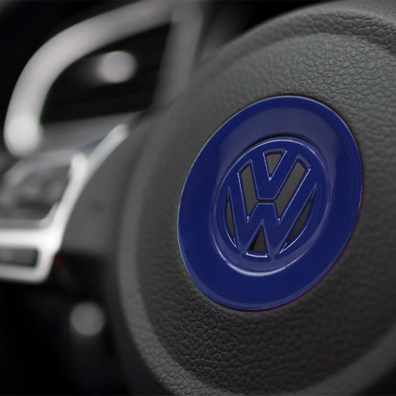 40mm 61mm ABS Car Steering Wheel Emblem Sticker For Volkswagen VW GTI Polo Passat Golf Caddy Jetta Sharan Logo Badge Accessories Zw2