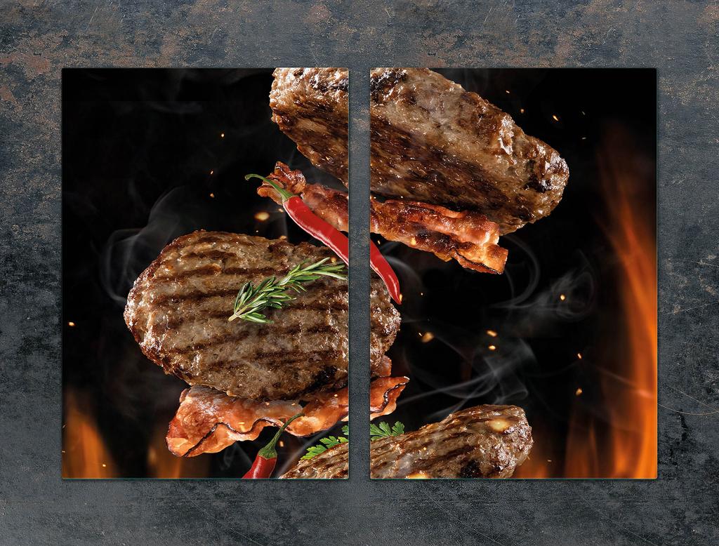 SZKLANA PŁYTA OCHRONNA DO KUCHNI 2x35x52 GRILL