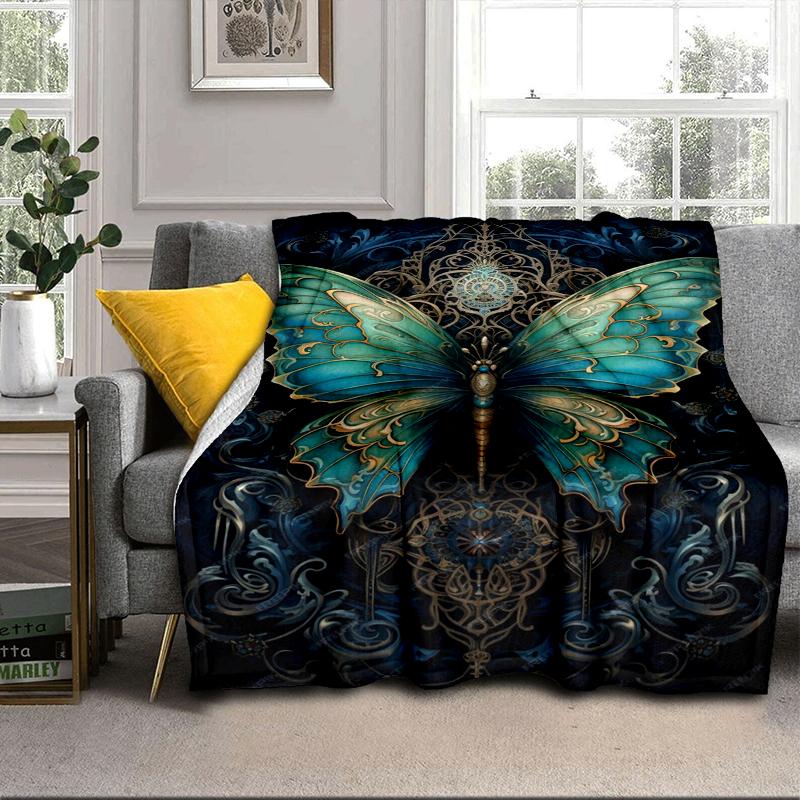Neon Butterfly Dreamscape Blanket Flannel Blanket Throw Blanket Sofa Cover Blanket Soft Premium Blanket Picnic Blanket Tv Blanket Gifts