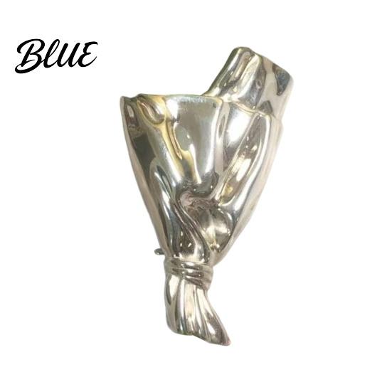 Artistic Bouquet Accessory Brooch Lightweight Alloy Vase Silhouette Insert Real/Dried