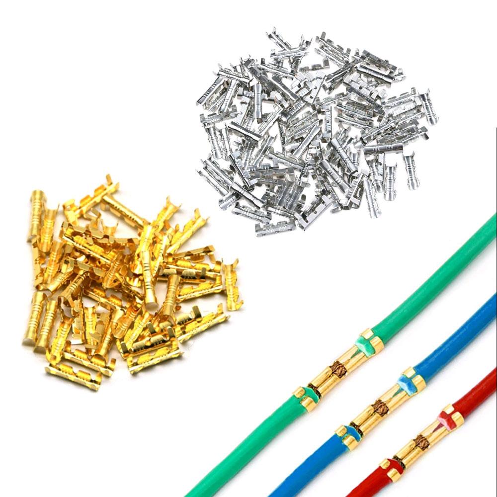 50PCS 453 U-shaped Terminal Tab Cold Inserts Connectors Cold Terminal Small Teeth Fascia Terminal 0.3-1.5mm2 Car Accessories
