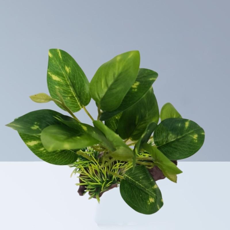 Artificial Driftwood Twigs Branch Aquarium Plastic Plant Fish for Tank Hide Leaves Ornament Non Toxic Safe for All Fish