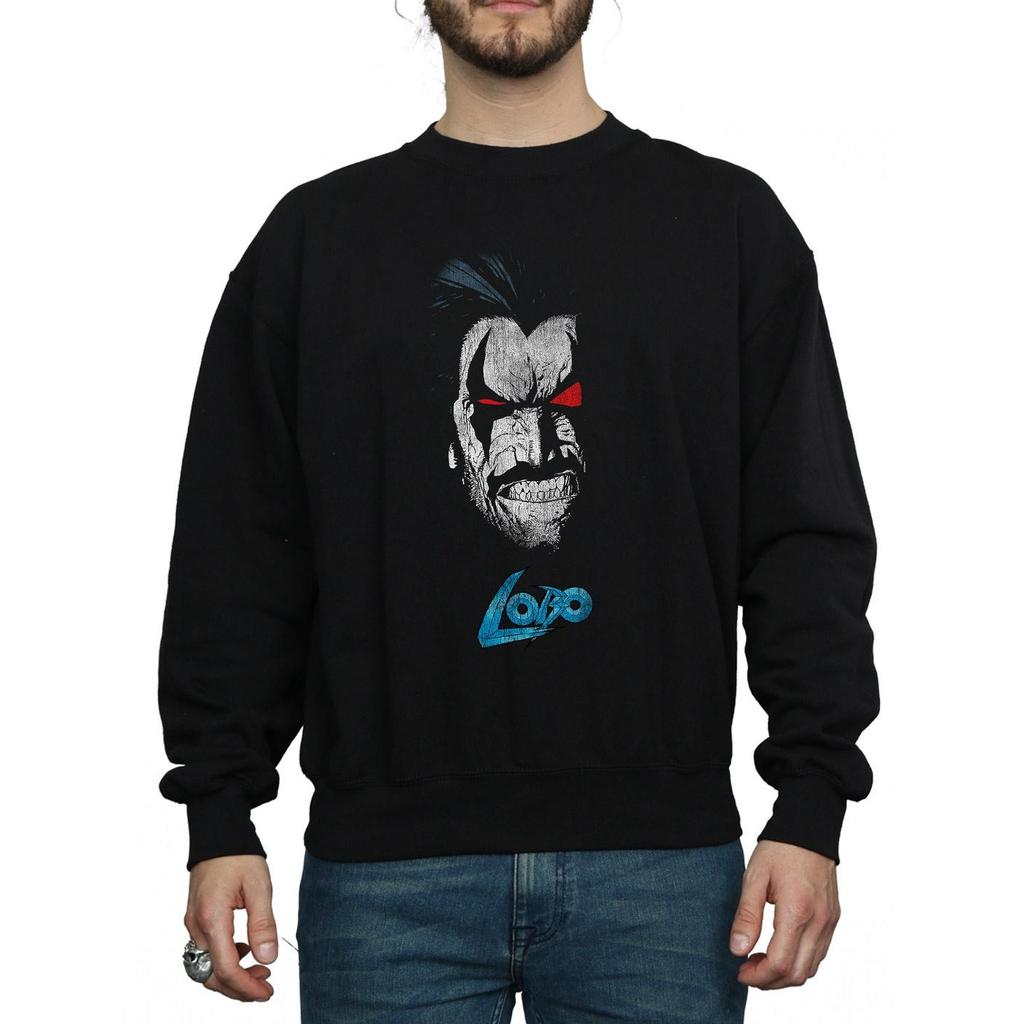 DC Comics Mens Lobo Face Sweatshirt