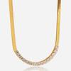 Niche Design Rhinestone Blade Necklace Accessories Sweater Chain Accessories