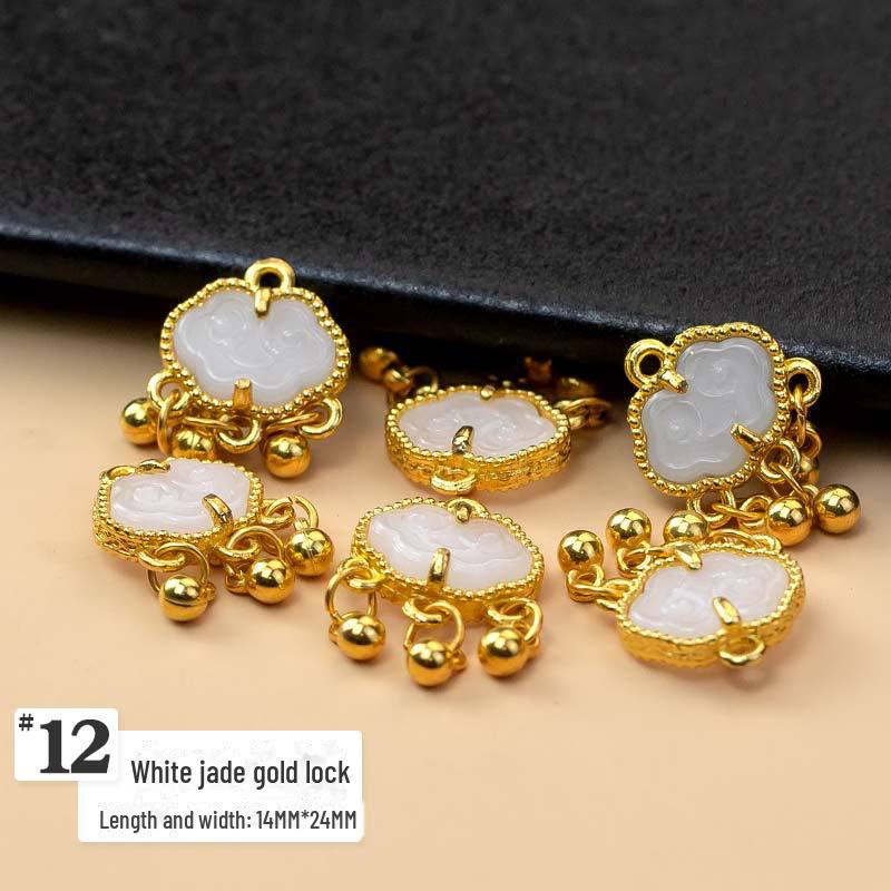 

Подвеска из нефрита в стиле чонсам: Ретро Металл Китайский Национальный Прилив DIY Аксессуар