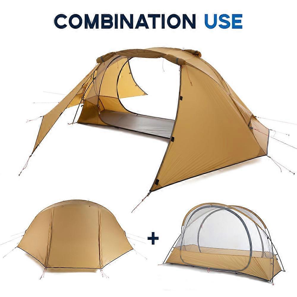 1 Person Tent Lightweight Backpacking Tent Double-layer Can Use with Elevated Sleeping Platform Camp Bed for 4 Season