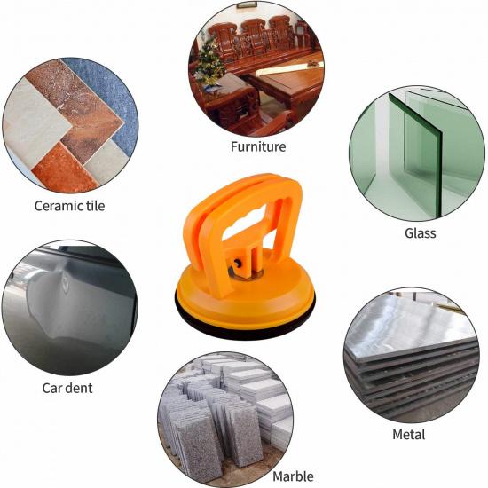 IMT 4.9" Glass Suction Cup Tiles Window Lifter, Power Grip Vacuum Lifter For Glass/Tiles/Mirror/Granite Lifting, Dent Repair Sucker Plate, Double