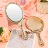 Klassischer Schminkspiegel Spiegel Goldene Spiegel Handspiegel Griff Große Menge kann angepasst werden