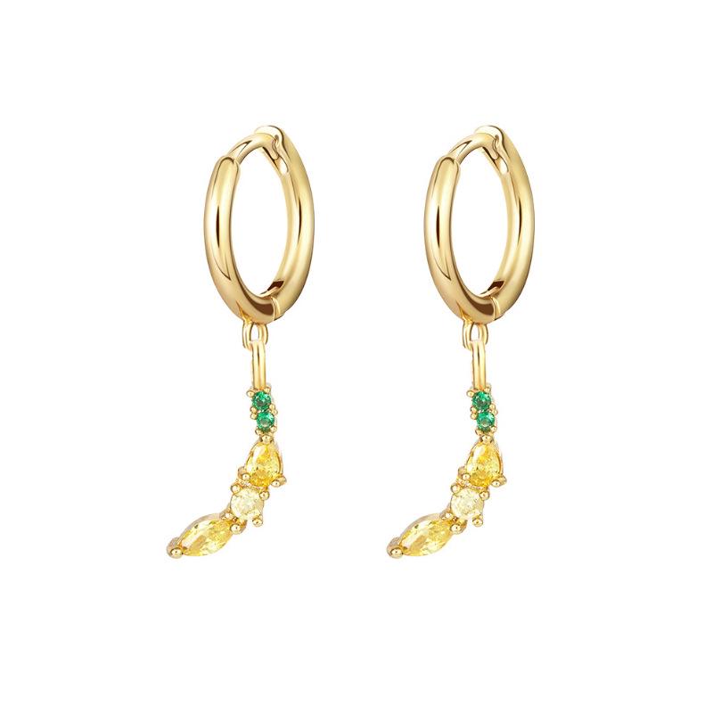 Tropical Fruit Mini Hoop & Stud Earrings - Creative European & American Ear Jewelry