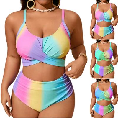 Women's Two-Piece Bikini Set Plus Size Split Swimsuit