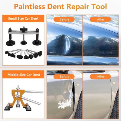 Car Dent Puller Kit, 45Pcs Paintless Dent Removal Tools with Adjustable Lifter & Bridge Puller for Car, Refrigerator Door Repair
